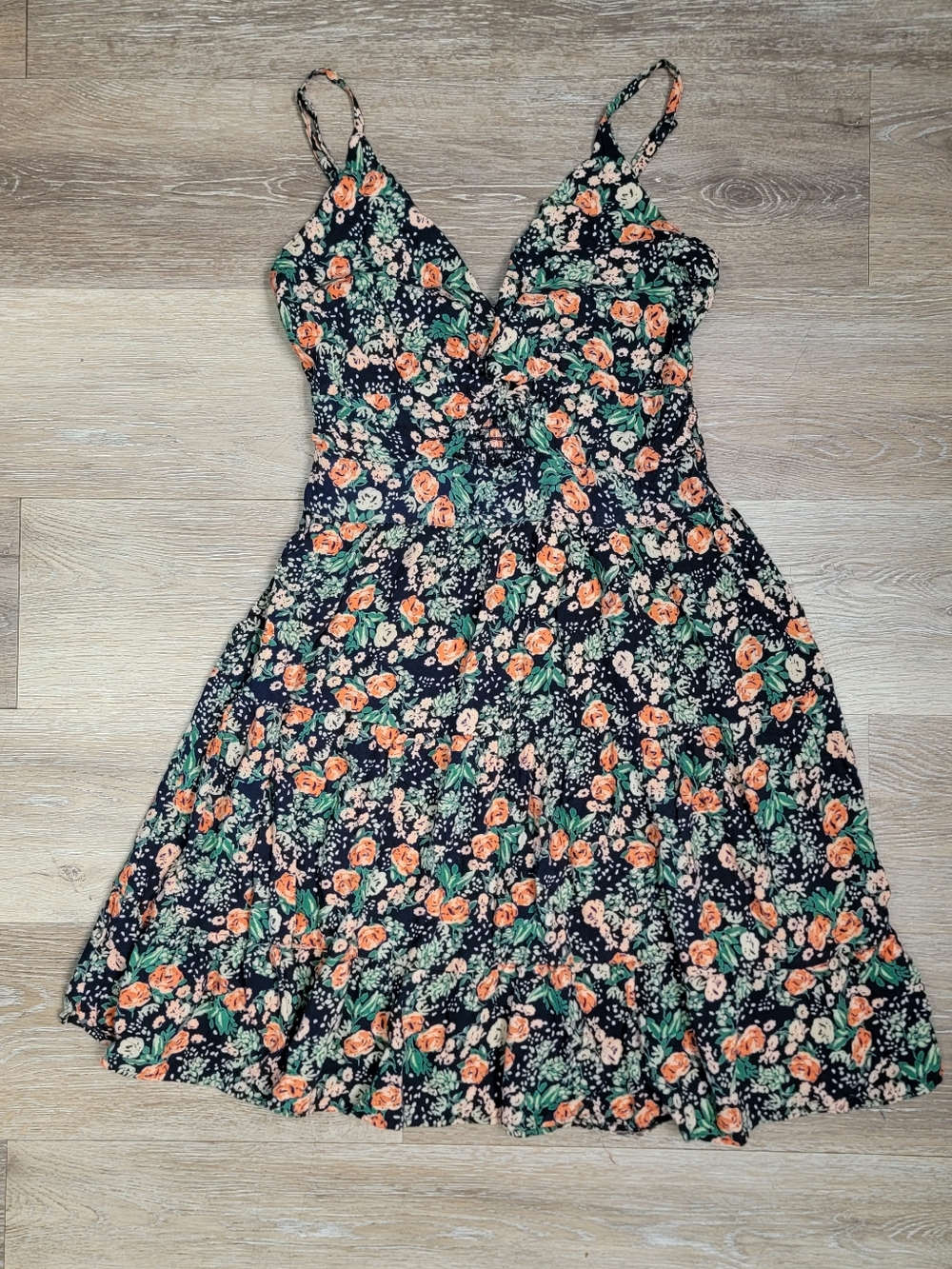 Angie Floral Twisted Cut-Out Dress Size Small